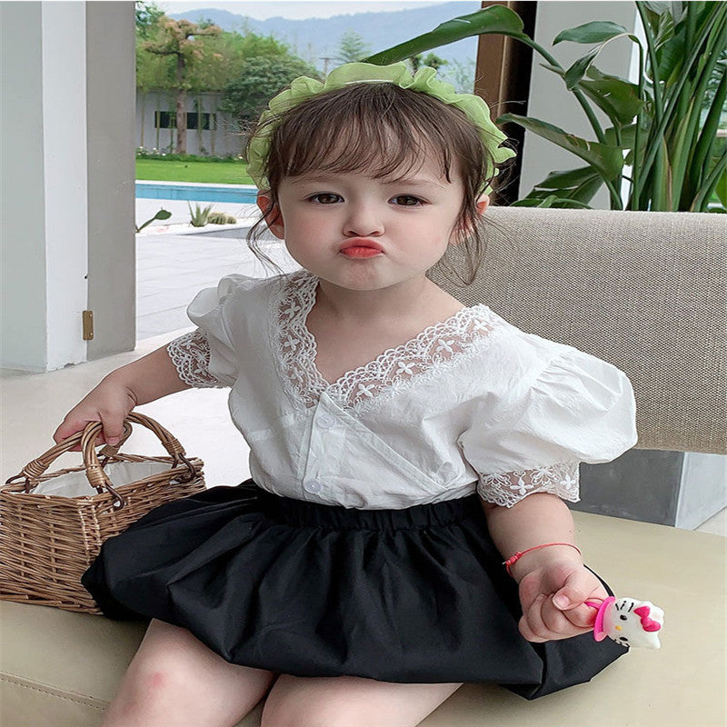 Meta Digital Store Girls Clothes Children''s summer sweet Suit