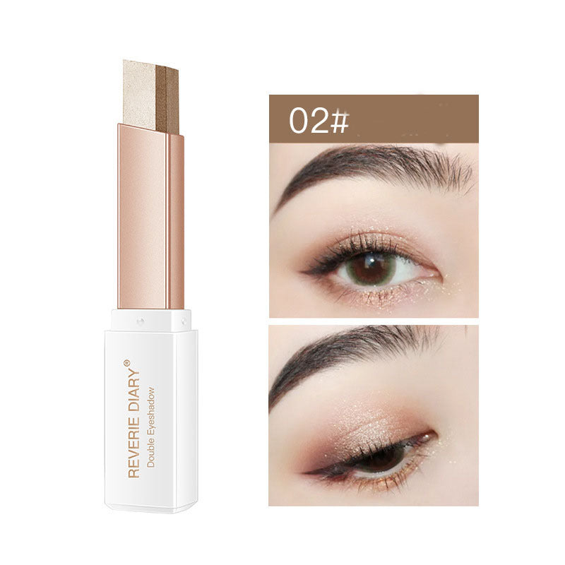 Meta Digital Store Makeup Lazy Eyeshadow Stick Stereo Gradient Shimmer Double Color Eye Shadow Pen Waterproof Easy To Wear Eyeshadow