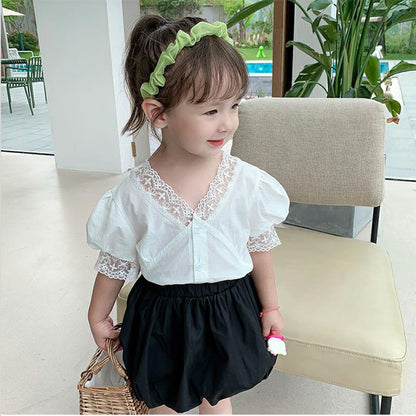 Meta Digital Store Girls Clothes Children''s summer sweet Suit