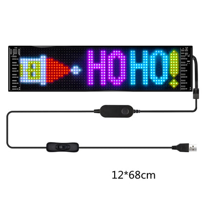 Meta Digital Store Programmable Car LED Sign LED Full-color Advertising Screen Ultra-thin Display Screen Custom Text Pattern Animation Display Car