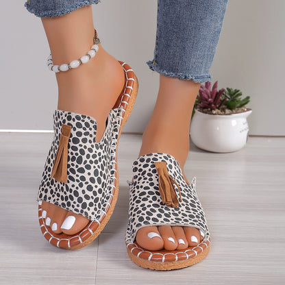 Meta Digital Store  Women's Shoes Sandals Tassel Flat Plus Size