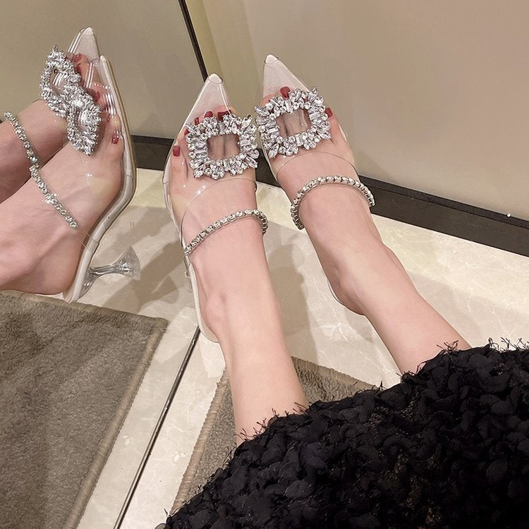 Woman  Shoe Store  Rhinestone Pointed Toe Fashion Sandals For Women