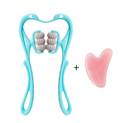 Multifunksionele handmatige seswiel-nekmasseerder Masseer Verligting Roller Massage Tool