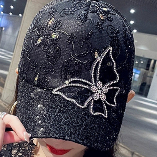 metadigitalstore.com  Casual Fashionable Sequins Peaked Cap For Women