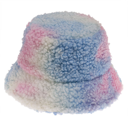 Meta  Digital Store  Autumn And Winter Thickening Warm And Cute Tie-dye Bucket Hat