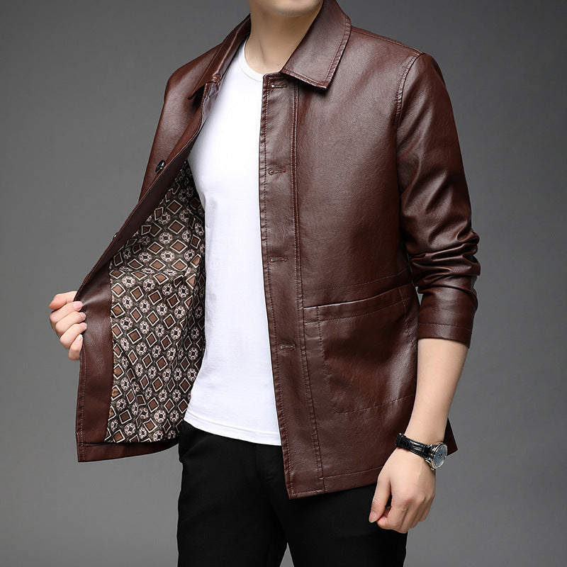 Meta Digital Store Autumn New Young And Middle-aged Leather Jacket