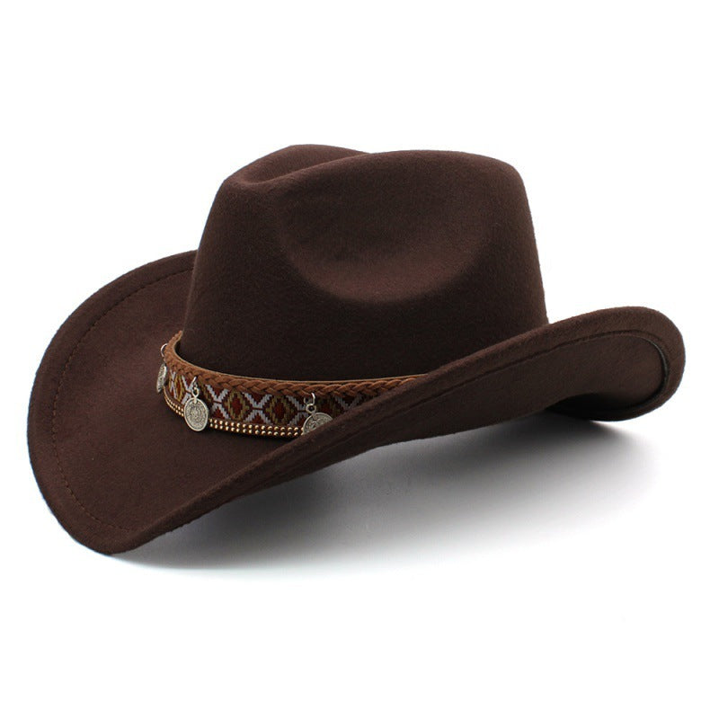 Meta  Digital Woman  Tibetan Style Chinese Style Pendant Leisure Sun Shade Protection Cowboy Hat