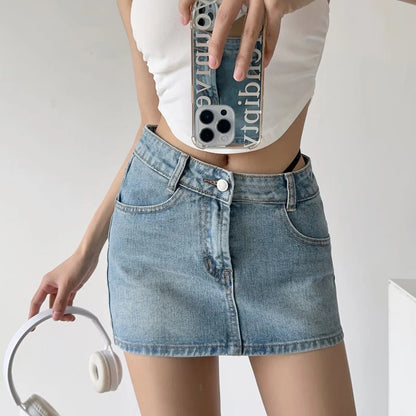 Meta Digital Store Women Jeans Fashion Irregular Fashion Denim Skirt For Women