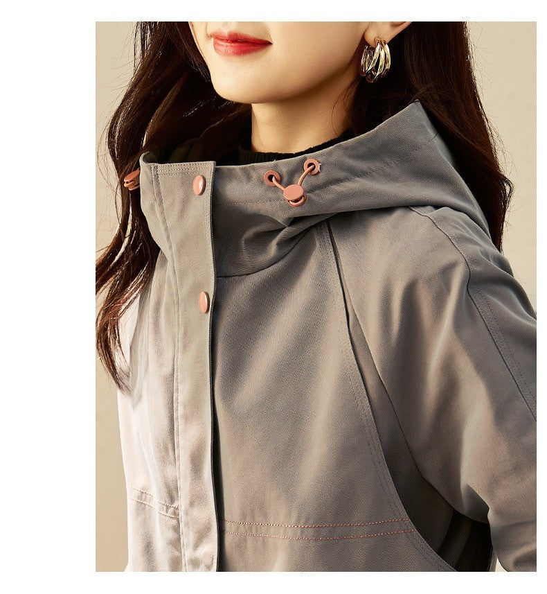 Woman  Digital Store  Women's Spring And Autumn Windbreaker Korean Fashion Overcoat