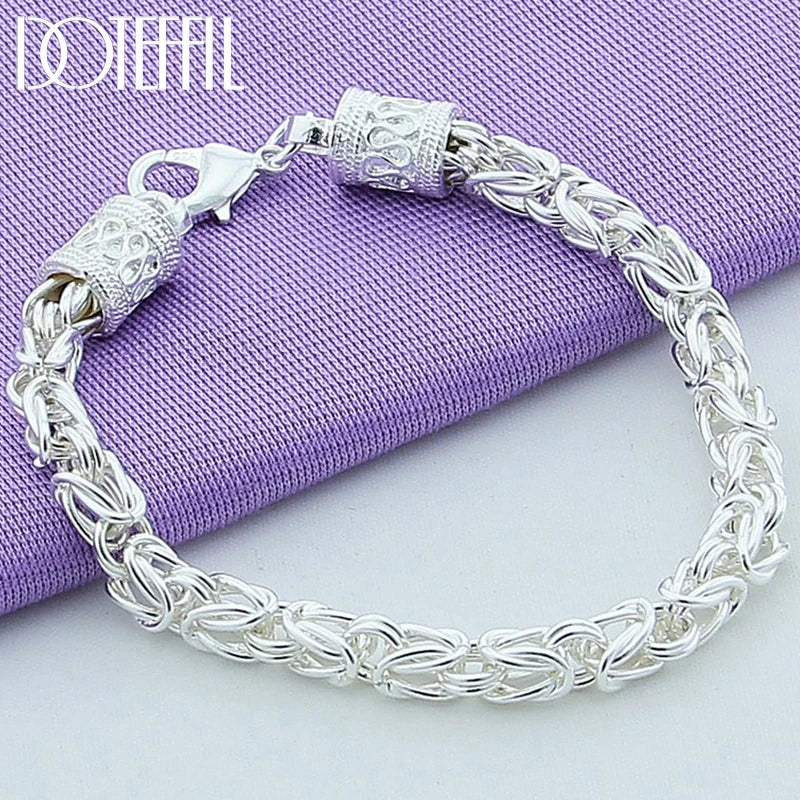 DOTEFFIL 925 sterling silwer/24K goue kreef sluiting armband vir vrou man mode trou verlowing juweliersware