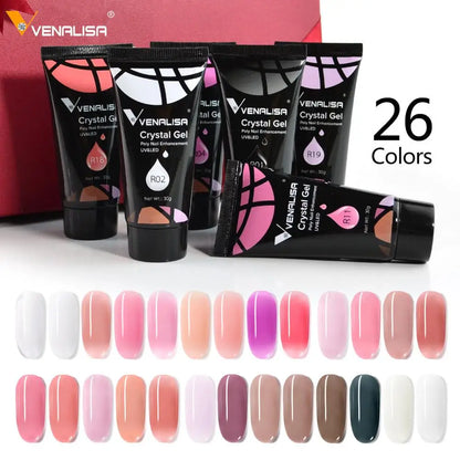 VENALISA 30ml Kristal Gel CANNI Nael Art Manicure Helder Pienk Natuurlike Kamoeflering Harde Jellie verlenging French Nail Extend Gel