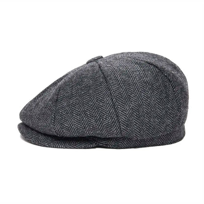 JANGOUL Woollen Tweed Kid Newsboy Cap Boy Girl Herringbone Child Flat Cap Small Size Infant Toddler Youth Beret Hat Boina 001