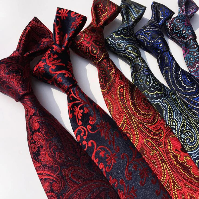 Ricnais Nuwe Ontwerp Mans Das Luukse Man Blomme Paisley Neckties Hombre 8 cm Gravata Das Klassieke Besigheid Toevallige Das Vir Trou