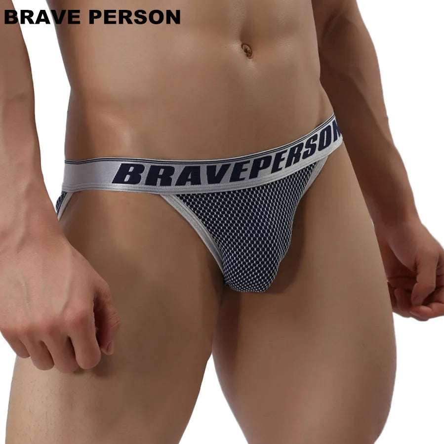 BRAVE PERSON Brand Male Underwear Men Briefs New Arrivals Men's Sexy Underpants Low-waist Nylon Underwear Briefs For Man