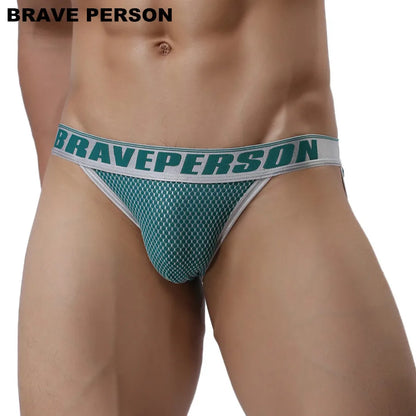 BRAVE PERSON Brand Male Underwear Men Briefs New Arrivals Men's Sexy Underpants Low-waist Nylon Underwear Briefs For Man