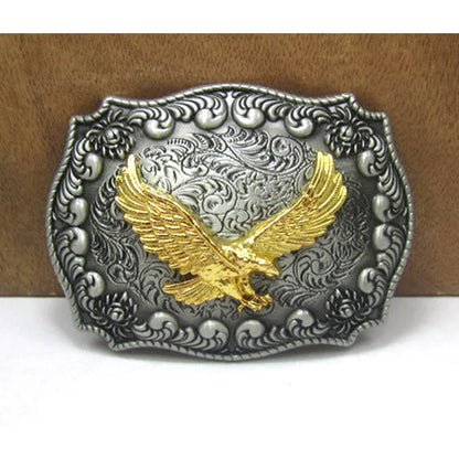 Retro Metal Carving Eagle West Cowboy gordel gesp Super cool manlike logo jeans bykomstighede Pas 3.8CM-4CM gordel Beste Man Geskenk