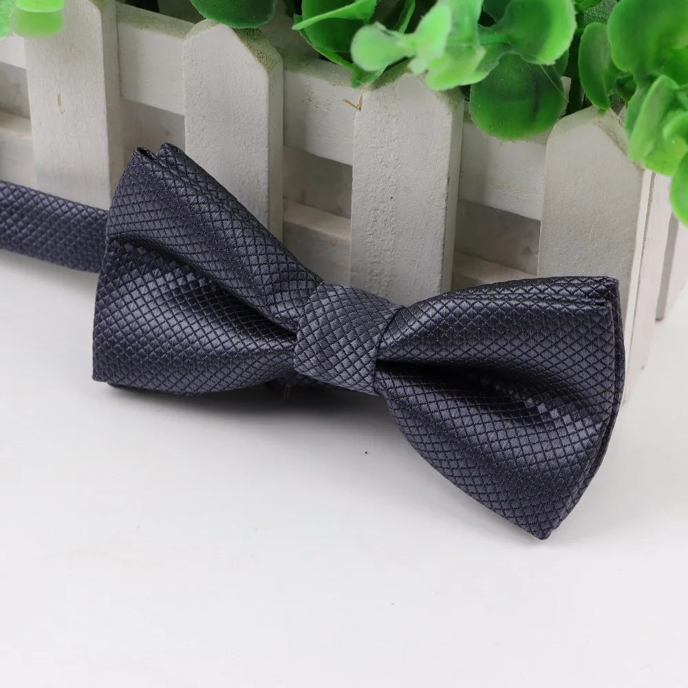 Children Polyester Bowtie Classic Solid Color Butterfly Wedding Party Necktie Kid Suit Tuxedo Dicky Pet Bow Tie