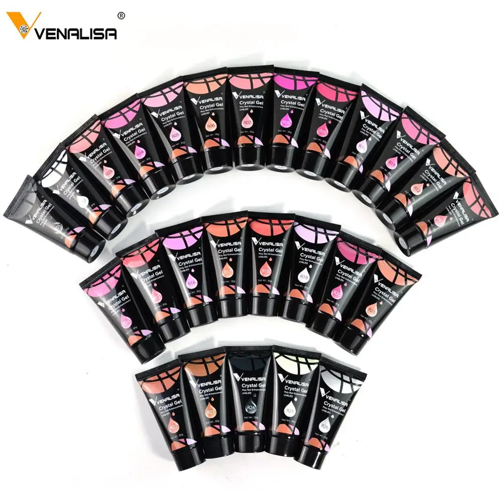 VENALISA 30ml Kristal Gel CANNI Nael Art Manicure Helder Pienk Natuurlike Kamoeflering Harde Jellie verlenging French Nail Extend Gel