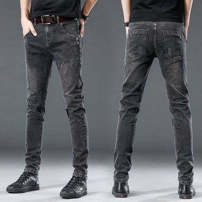 Meta Digital Store Jeans Trendy Stretch Casual Pants Men