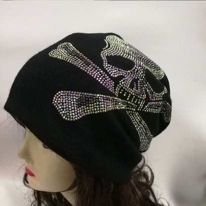 Meta Digital Store Y2g Skull Rhinestone Street Sleeve Cap