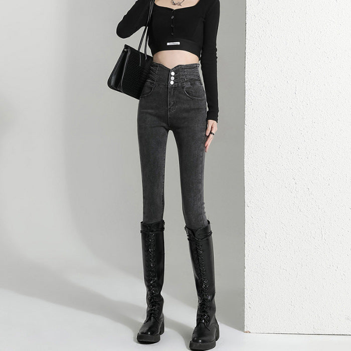 Meta Digital Store Women Jeans Fashion Slimming And Tight Pencil Ankle-length Pants Tide