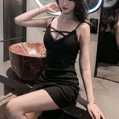 Woman  Digi Fashion  French Jumpsuit Sexy Skirt Temperament Camisole