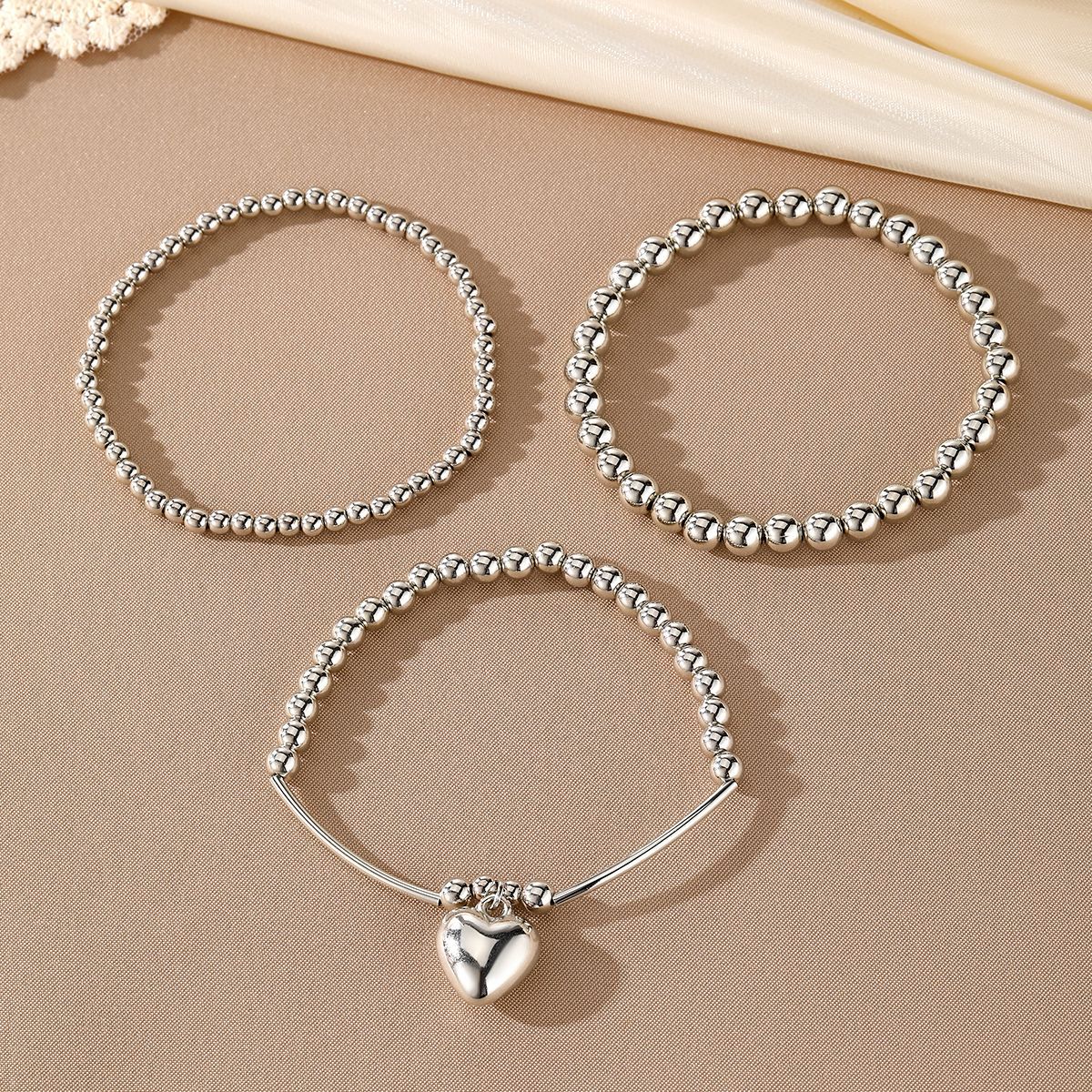 Ball Bracelet 3-piece Set Exaggerated Multi-layer