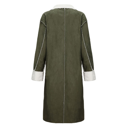 Digi Store Toevallige Leer Verdik Trench Coat Los Modieuse Baadjie