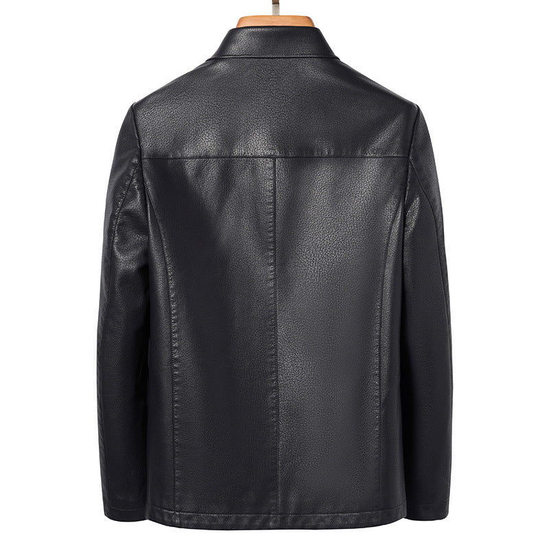 Meta Digital Store  Lapel Ecological Real Leather Clothes Coat Leather Jacket Men