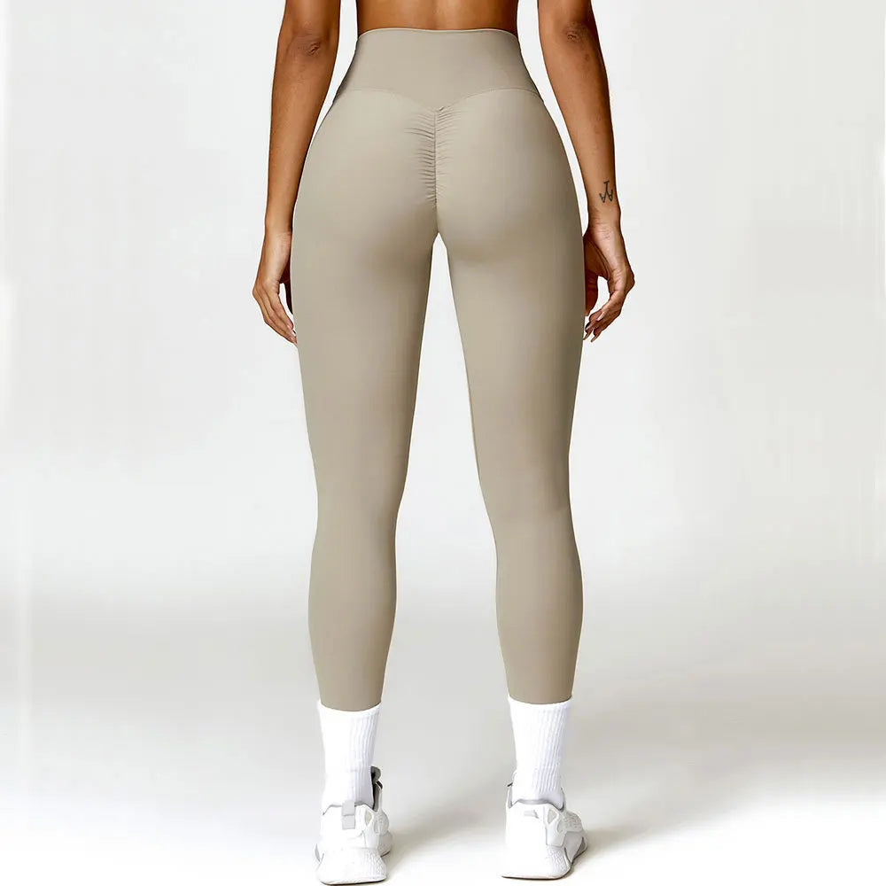 Vroue Sport Stywe Naatlose Leggings Hoë middellyf Joga Broeke Leggings Gimnasium Oefening Training Joggings Vroulike Gimnasium Opdruk-bykomstighede