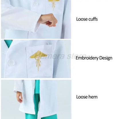 Hospitaal Dokter Loopbaan Vir Kinders Meisie/Seun Chirurg Dr Uniform Seuns Kinder Loopbaan Halloween Cosplay Kostuum Partytjie Dress Up