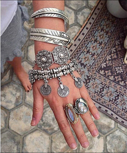 Vintage Coin Tassle Charm Armband Vir Vroue Mans Gypsy Boho Summer Beach Chic Festival Handketting Turkse Afghaanse Indiese Juweliersware