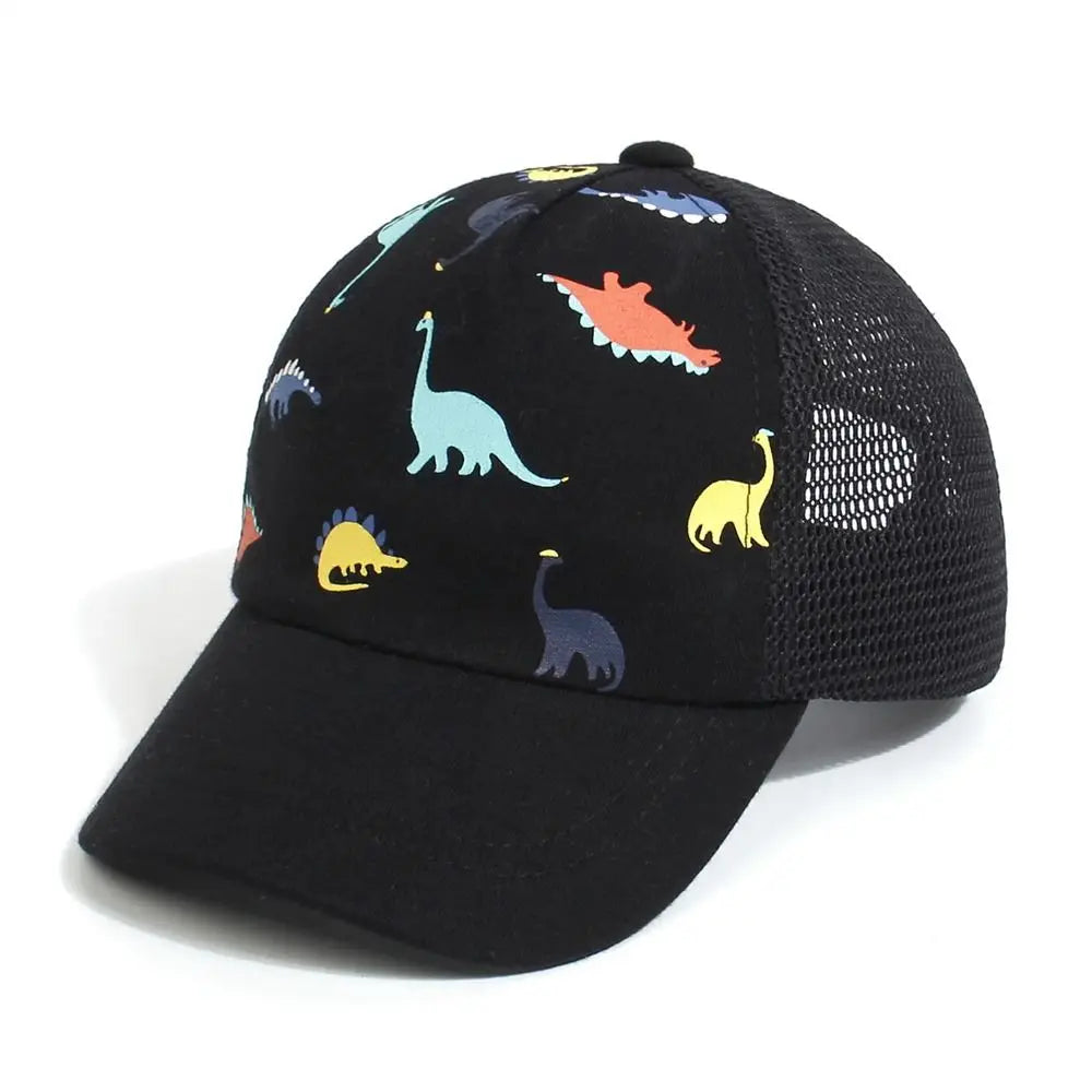 Dinosaur Printed Toddler Baseball Hat Kids Sun Hat Sun Hat Adjustable Quick Drying Age 0-5Y Boys Girls