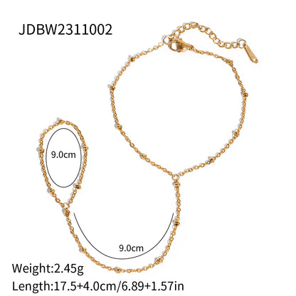 Youthway nuwe patroon vlekvrye staal ryskraal ketting ring armband 18K vergulde mode-juweliersware vir vroue geskenk