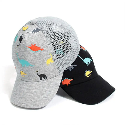 Dinosaur Printed Toddler Baseball Hat Kids Sun Hat Sun Hat Adjustable Quick Drying Age 0-5Y Boys Girls