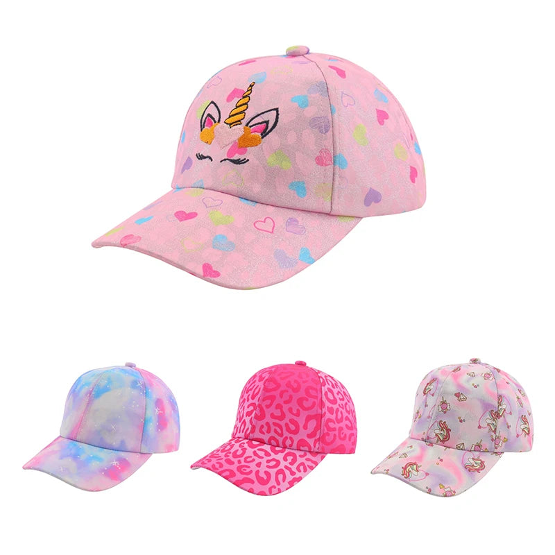 Baby Girl Sun Hat Unicorn Kids Trucker Hats Boys Baseball Cap Cute Adjustable Snapback Caps Sports Travel Hiking Hat 3-10Y