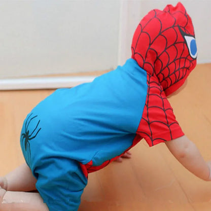 Somer Lente Pasgebore Baba Seuns Rompers Spotprent Spider Man Print Baba Meisies Jumpsuits Katoen Hoodies Kinderuitrustings Bebe Klere