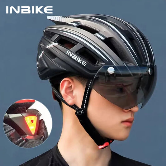 INBIKE-fietshelms vir mans met ligte Ultraligte buitelugry Magnetiese brilhelm Fietshelm Manfietsbykomstighede