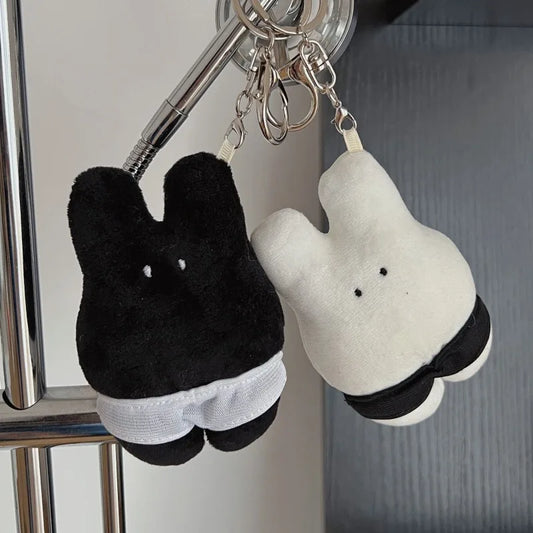 Cute Moon rabbit Cartoon Star Plush Doll Keychain Lovely Stuffed Pentagram Keyring Bag Pendant Bags Decoration Accessories