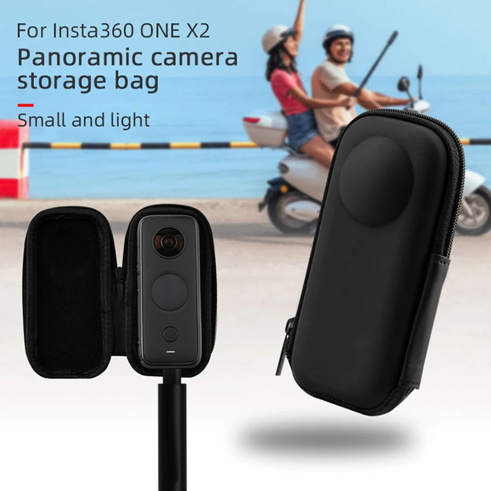 Mini Storage Case for Insta360 X3 / X2 Sport Camera Protector Portable Storage Case PU Bag for Insta 360 X3 Accessories