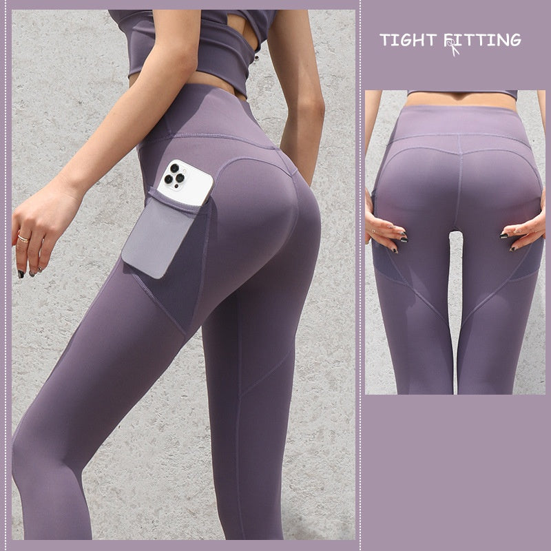 Meta  Gym Sport  Seamless Leggings With Pockets Push Up High Waist Pants Women Fitness Running Yoga Pants Gym Sport Seamless Leggings