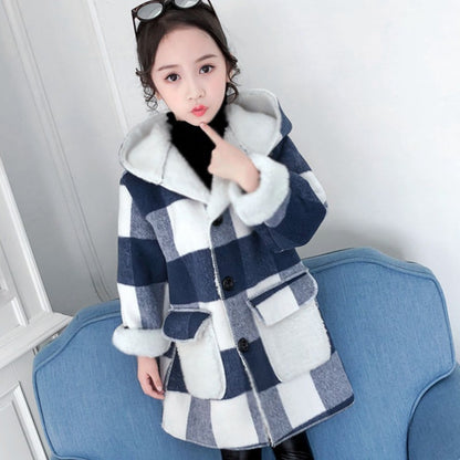 Meta Digital Store Girls Clothes Children's Clothing Girls Thick Woolen Overcoat Winter Clothes