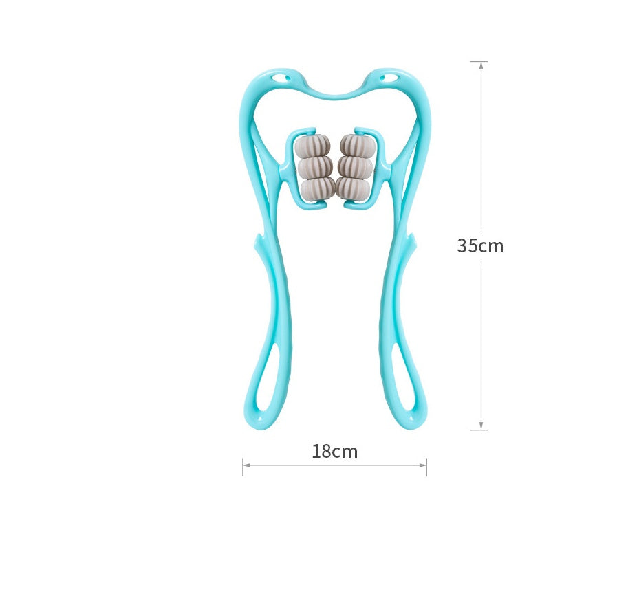 Multifunksionele handmatige seswiel-nekmasseerder Masseer Verligting Roller Massage Tool