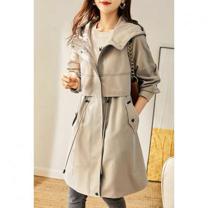 Woman  Digital Store  Women's Spring And Autumn Windbreaker Korean Fashion Overcoat