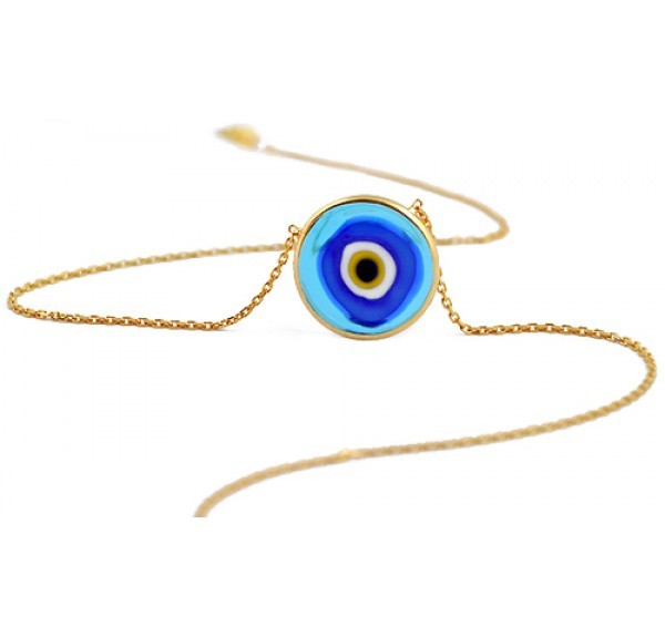 Meta  Digital Store  Women's 925  Sterling Silver Blue Eye Necklace