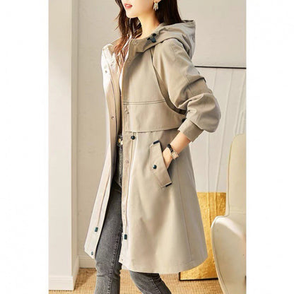 Woman  Digital Store  Women's Spring And Autumn Windbreaker Korean Fashion Overcoat