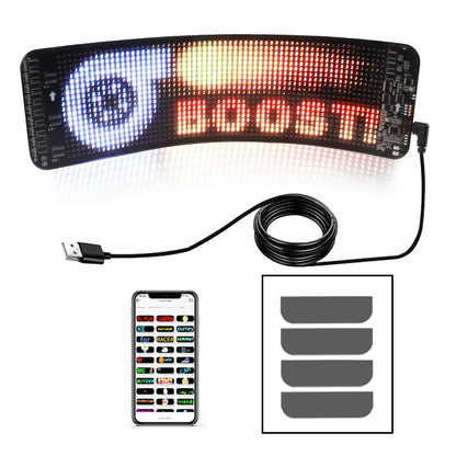 metadigitalstore.com  Programmable Car LED Sign LED Full-color Advertising Screen Ultra-thin Display Screen Custom Text Pattern Animation Display Car