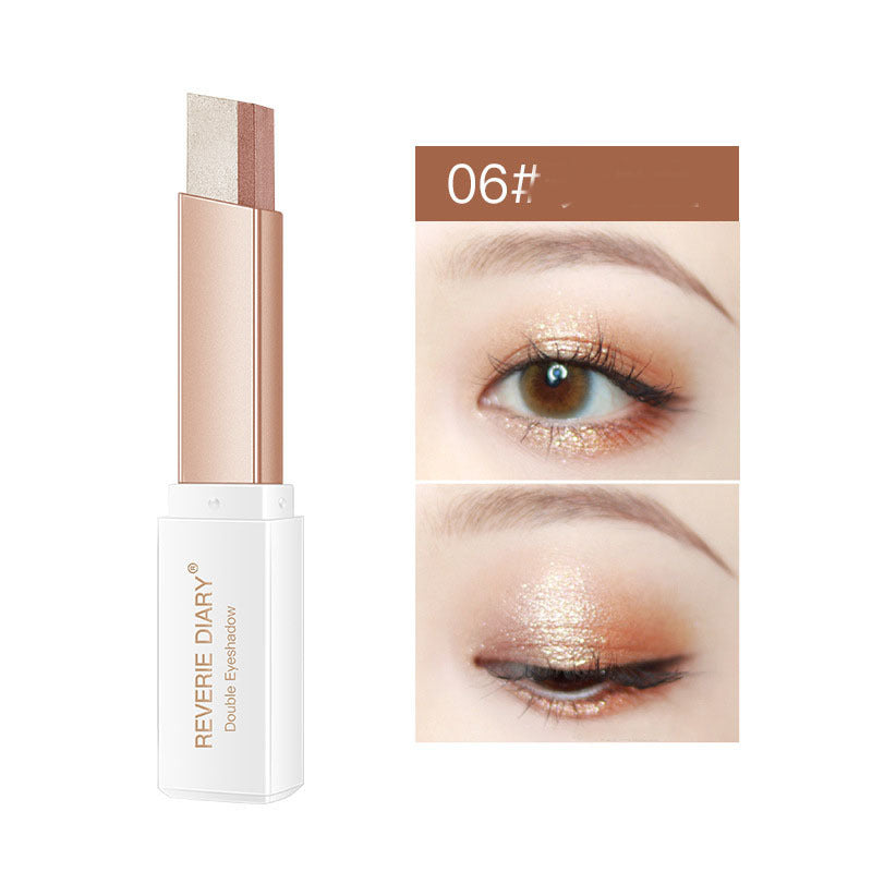 Meta Digital Store Makeup Lazy Eyeshadow Stick Stereo Gradient Shimmer Double Color Eye Shadow Pen Waterproof Easy To Wear Eyeshadow