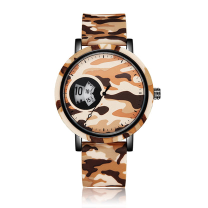 Meta Digital Store Jewelry Camouflage Watch Student Sports Double Display Fashion Silicone Strap