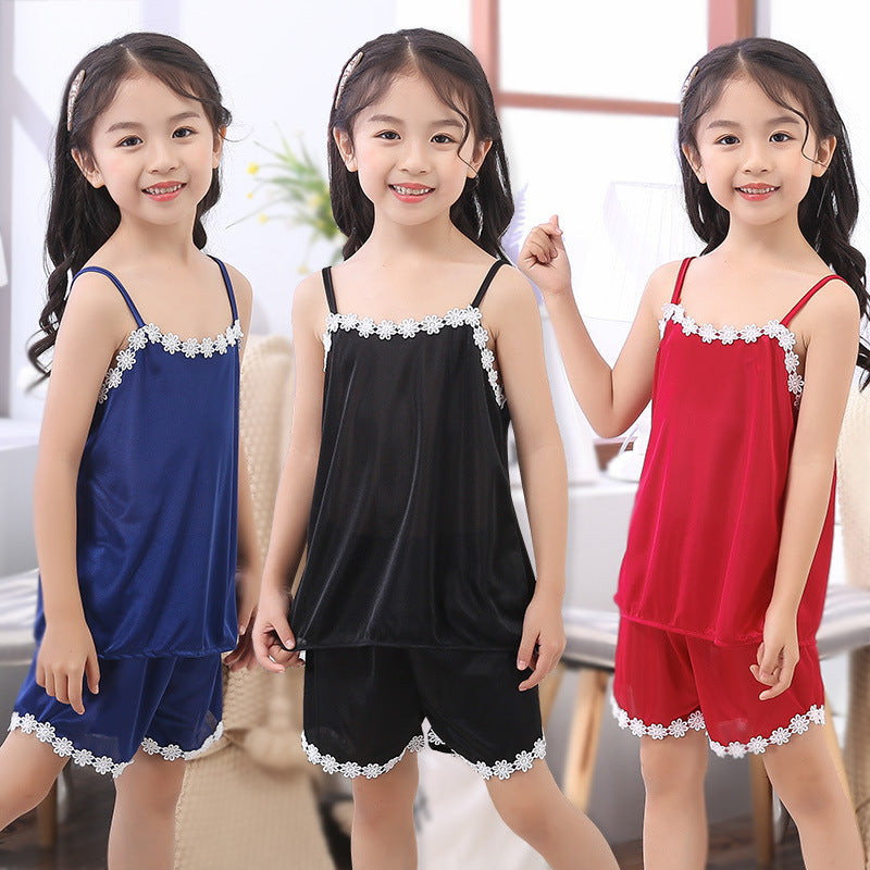 Meta Digital Store Girls Clothes New Product Cute Children Sling Pajamas Girl